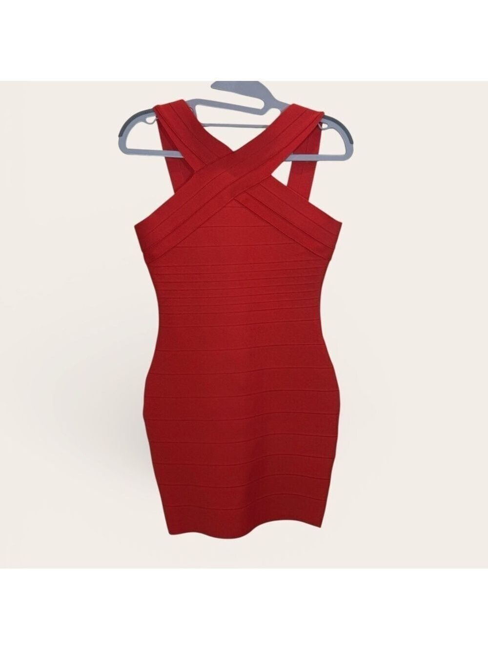 Boutique Luxe Red Bandage Dress Small - Picture 2 of 6
